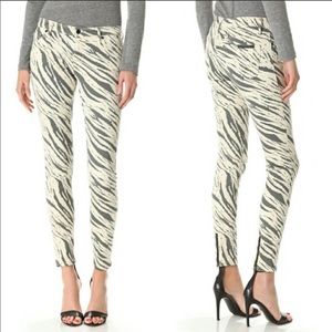 Sass & Bide zebra  print skinny jeans